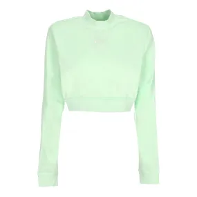 Felpa Leggera Collo Alto Corta Donna W Sportswear Chill French Terry Crop Crewneck Vapor Green/sail