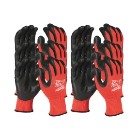 Guanti da lavoro Milwaukee CUT C, Tg. 11, XXL, in Nitrile, col. Nero/rosso