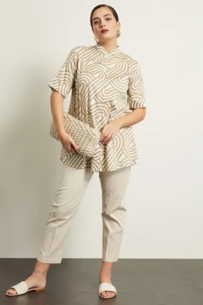 Pantaloni dritti in cotone